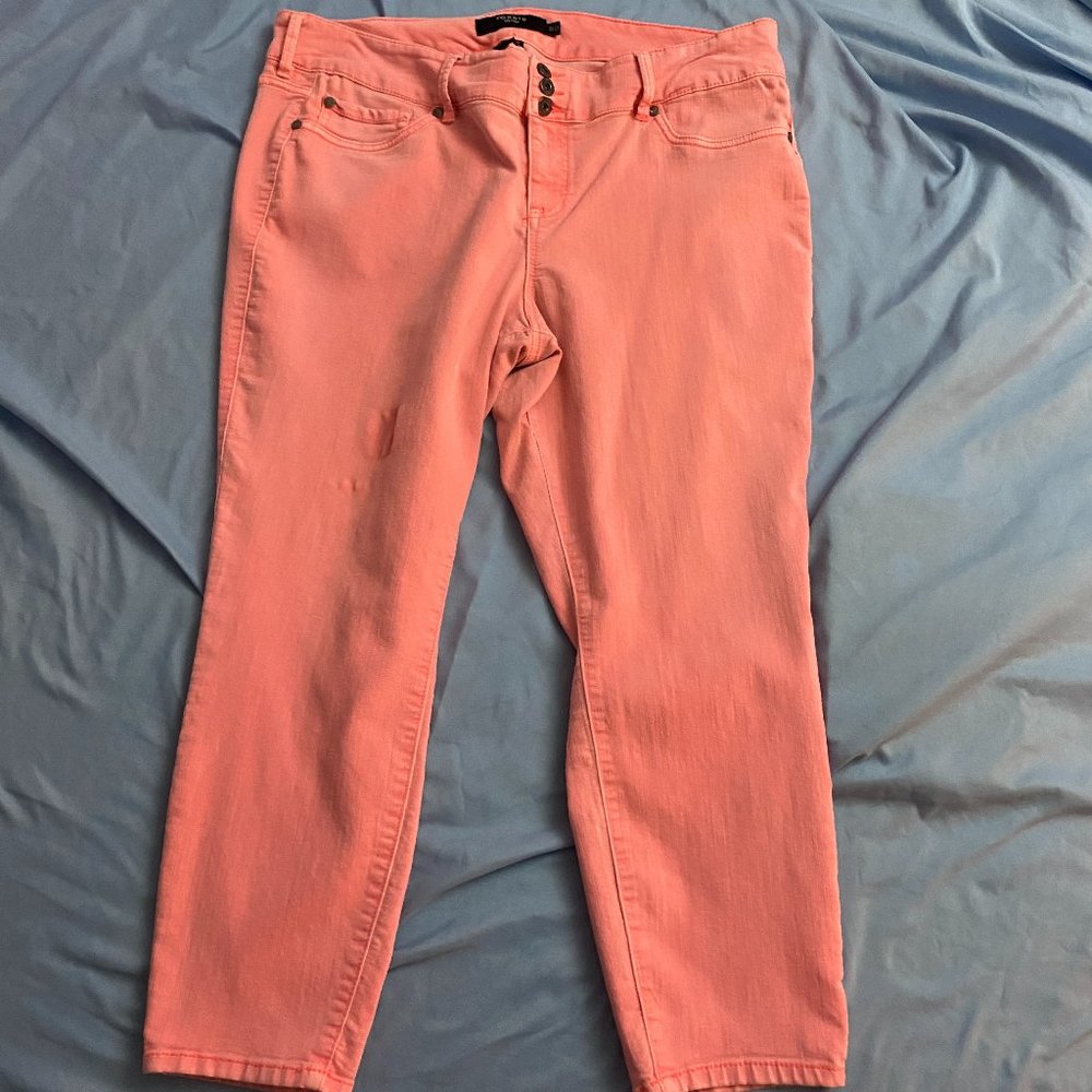 Torrid coral orange denim jean pant